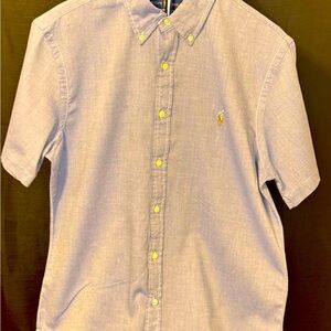 Ralph Lauren 
Size: L
Color: Blue 
Denim shirt
￼